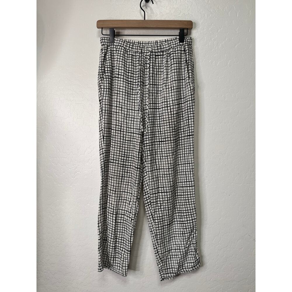 Fisher Women Pull On Textured Crepe Grid Pant